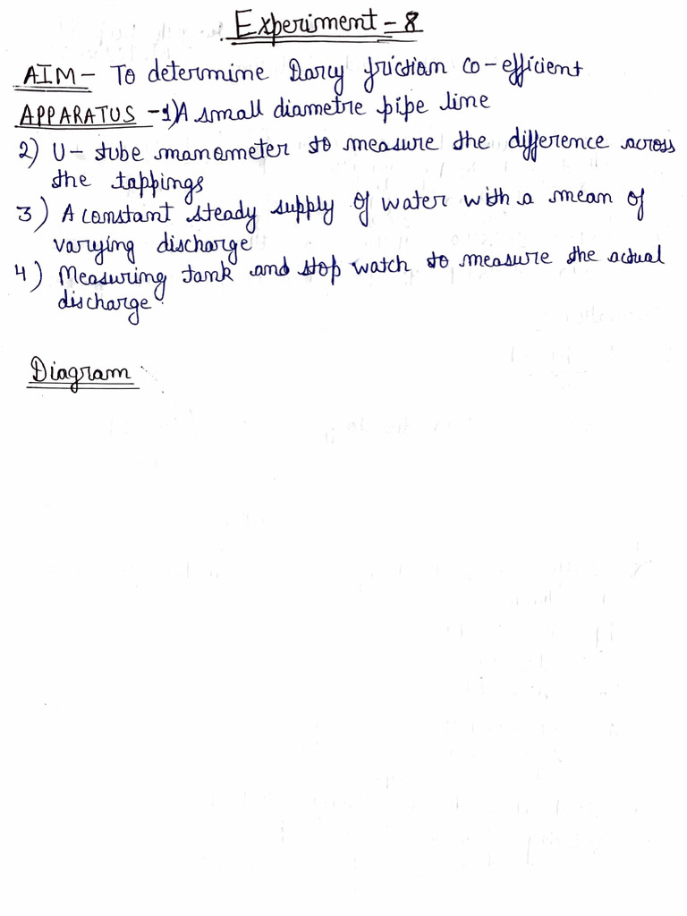 BT19CIV033 Friction Factor Exp 08 | PDF