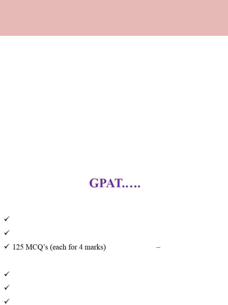 GPAT Exam Preparation Guide 2023 | PDF | Pharmacology