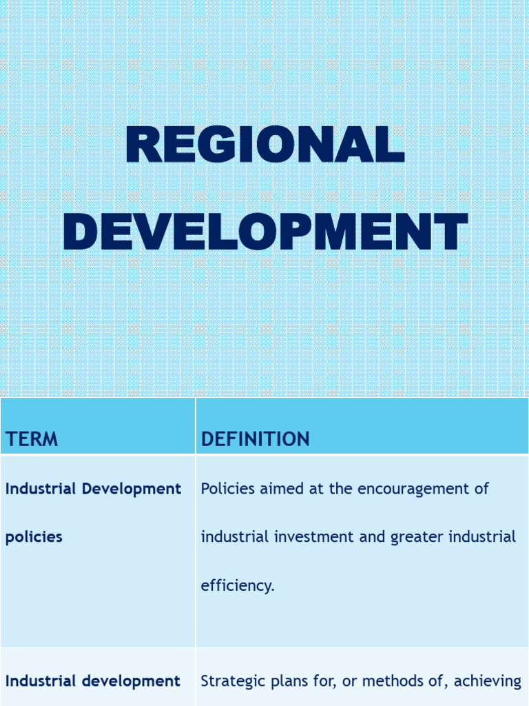 Regional Development-1 | PDF | Unemployment | Industrial Policy