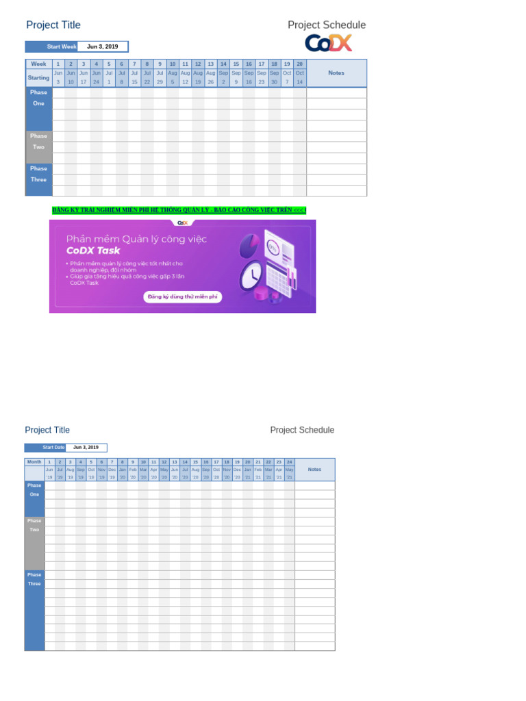Project Schedule Template Guide | PDF | Computing