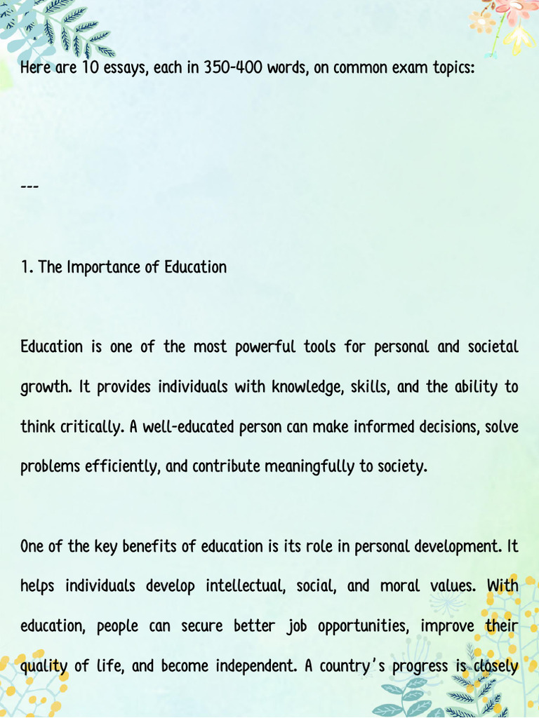Composition On Common Topics 1 | PDF | Artificial Intelligence ...