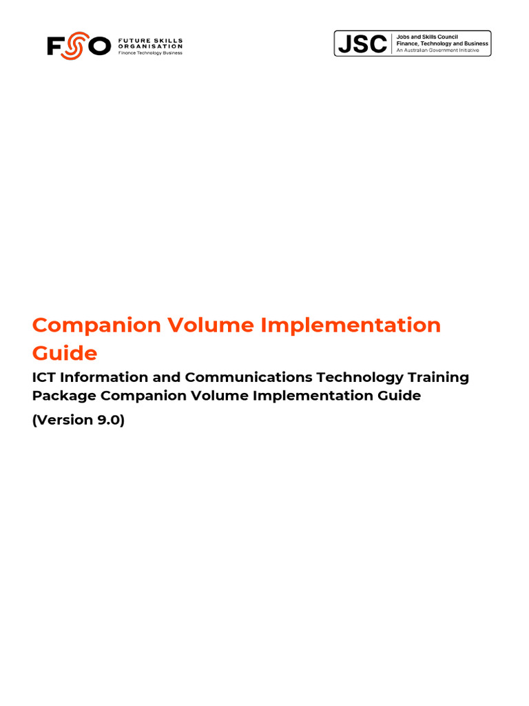 ICT Training Package Implementation Guide | PDF | Computer Network ...
