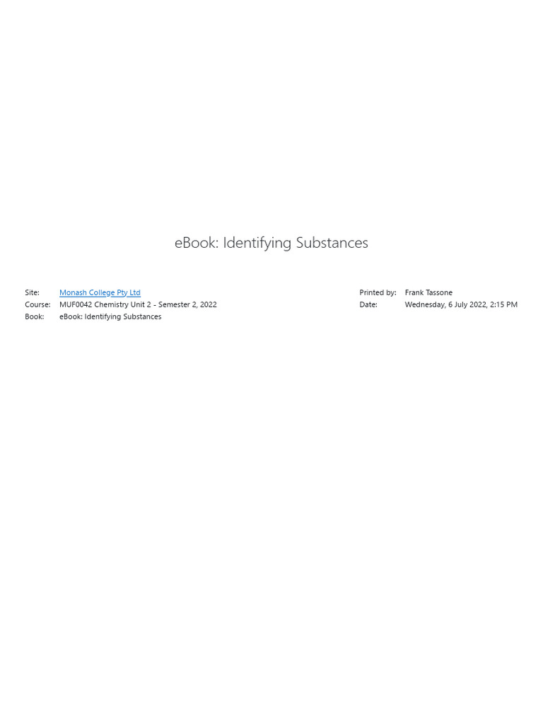 eBook on Substance Identification Techniques | PDF | Chromatography ...