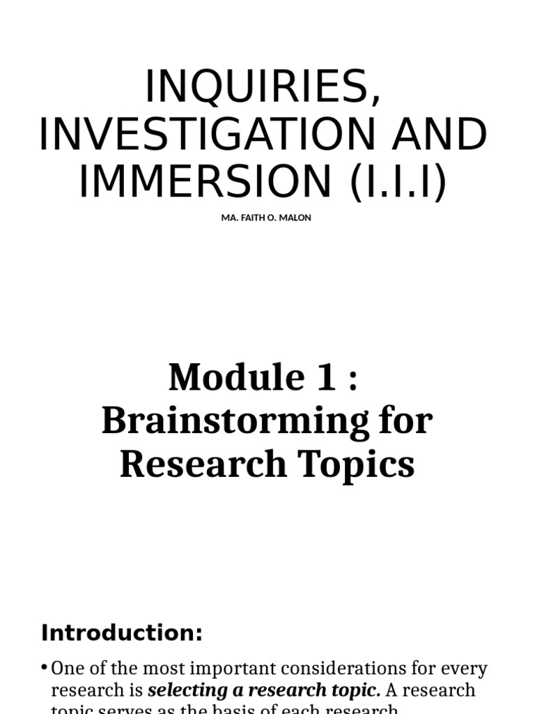 Research Topic Selection Guide | PDF | Educational Technology | Teachers