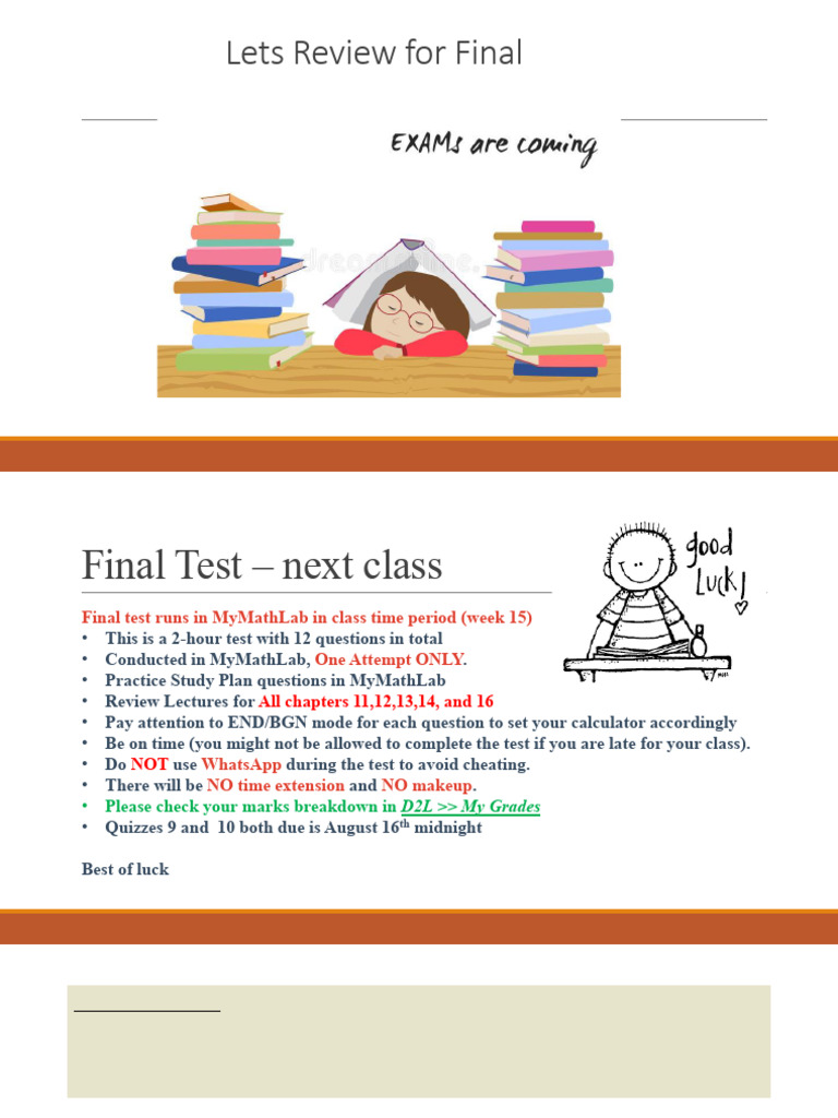 Final Test Review and Preparation Guide | PDF | Interest | Debt