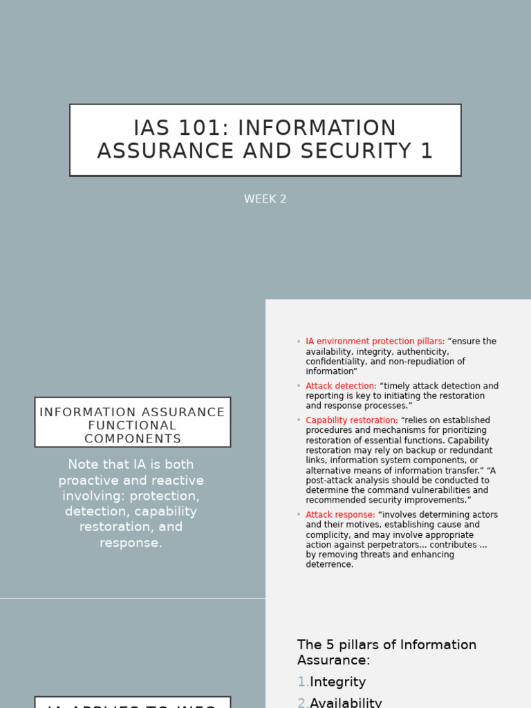 Final Week2 (IAS101) | PDF | Security | Computer Security