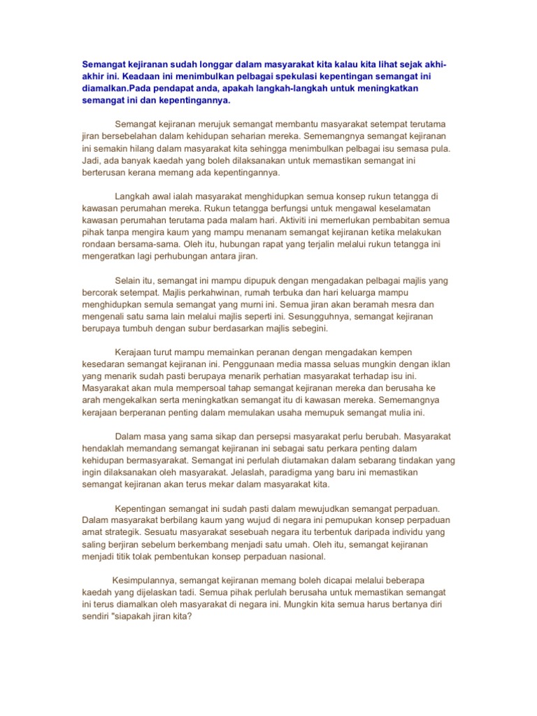 Semangat Kejiranan Pdf