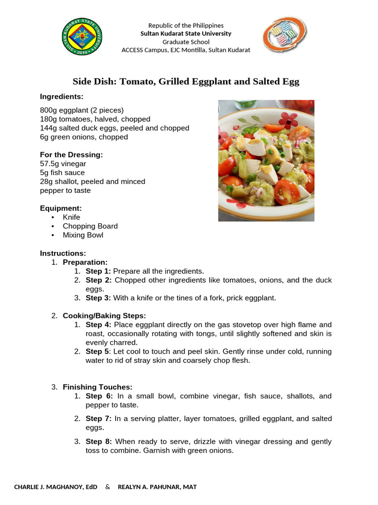 RELLESIVA- Side Dish | PDF | Eggplant | Sauce