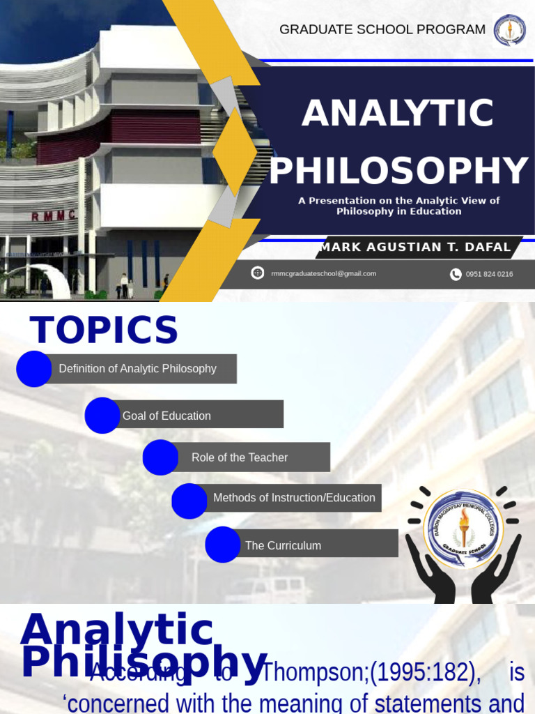 Analytic Philosophy in Education Overview | PDF | Curriculum | Learning