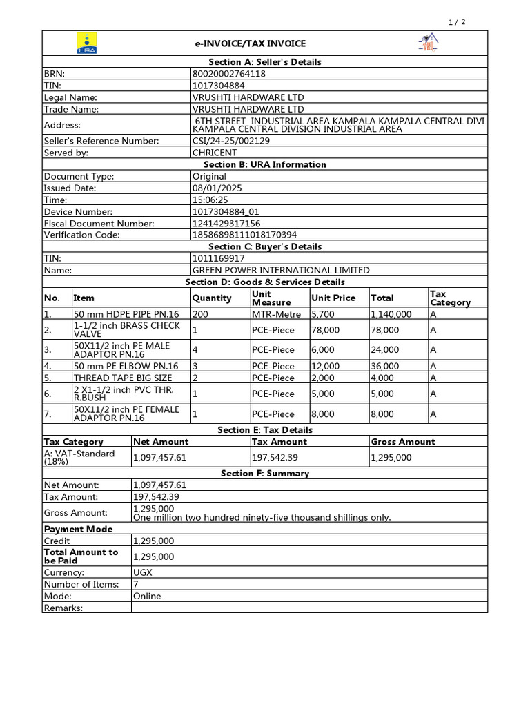 Green Power Inv | PDF | Invoice | Taxes