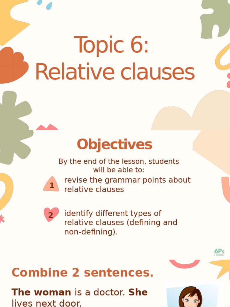 Topic 6 - Relative Clauses - Lý Thuyết | PDF