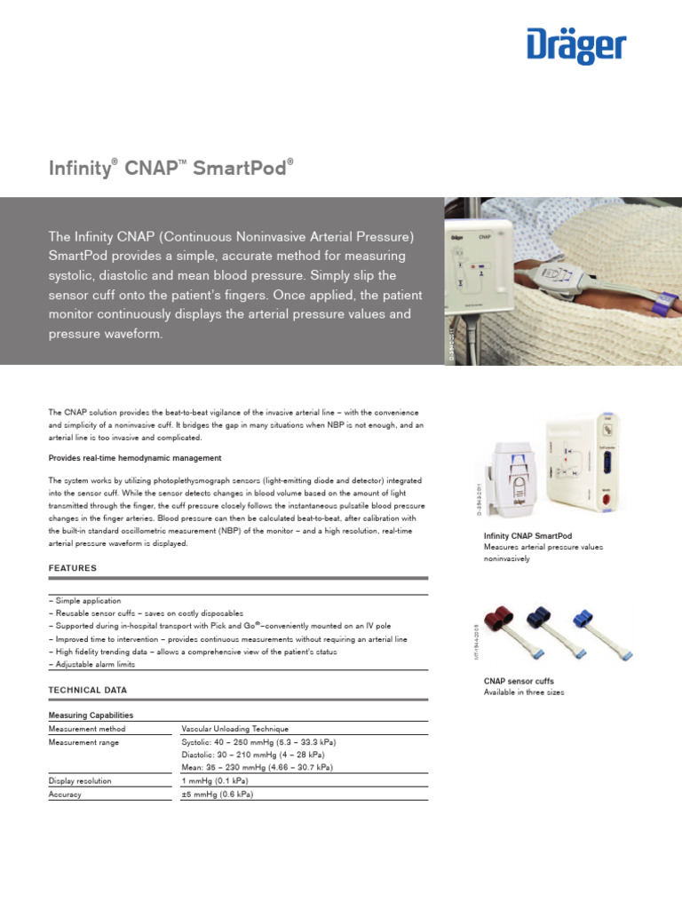 Infinity® CNAP™ SmartPod - DS - EN | PDF | Blood Pressure ...