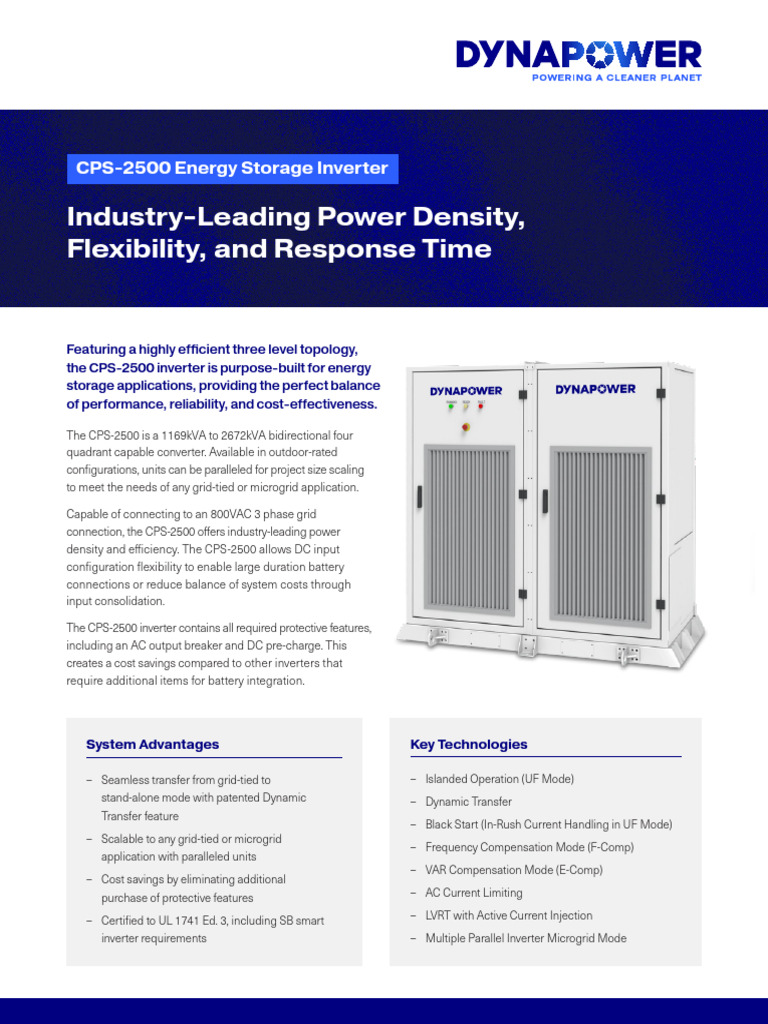 CPS-2500 Inverter Overview and Specs | PDF | Power Inverter ...