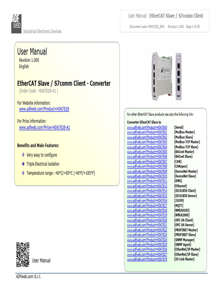 EtherCAT Slave/S7comm Client Manual | PDF | Computer Engineering ...