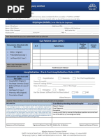 EFU Health Insurance Claim Form | PDF | Hospital | Patient