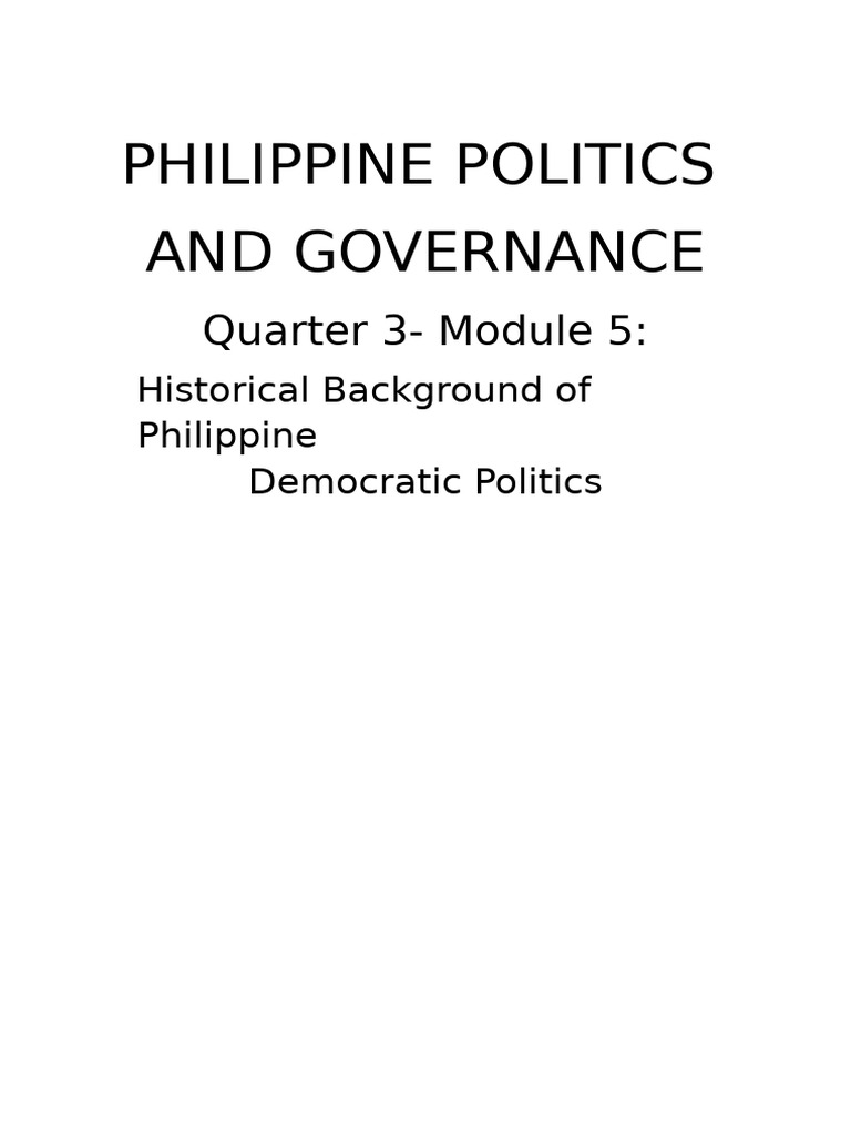 Evolution of Philippine Politics | PDF | President Of The Philippines ...