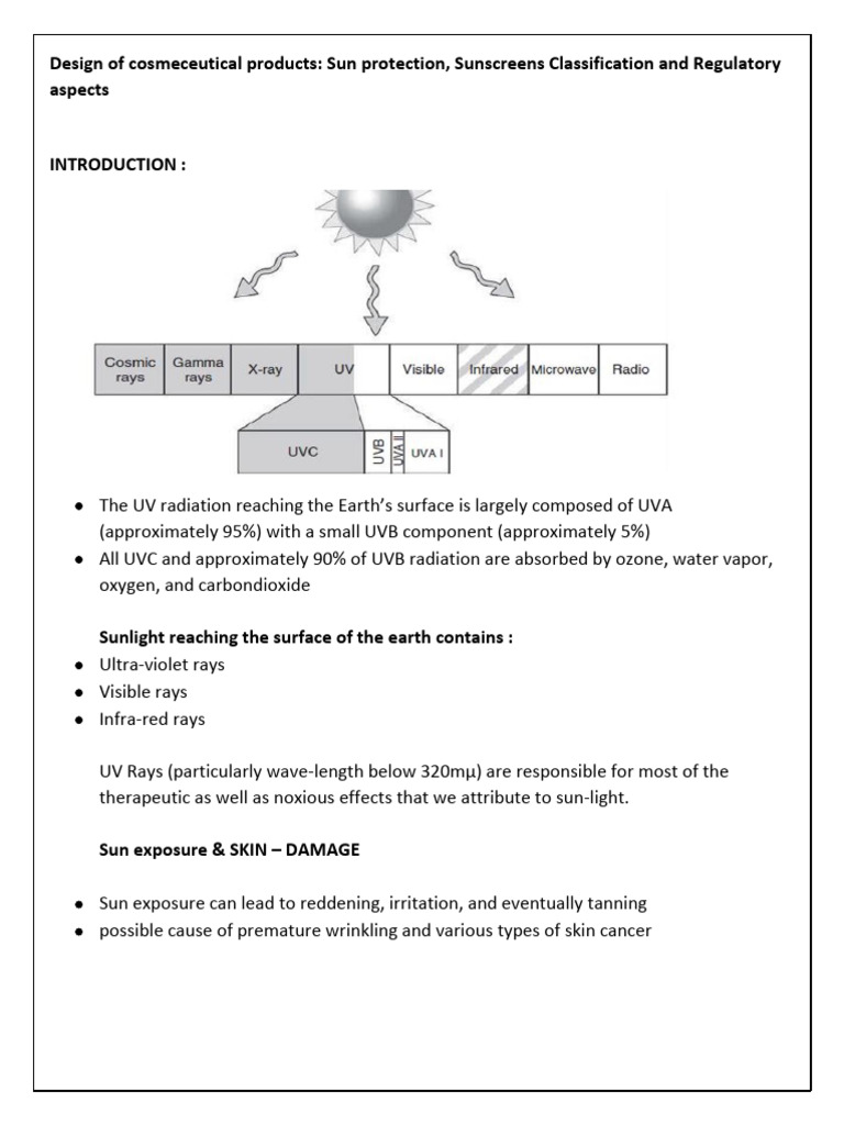 Cosmeceutical Sunscreen Design & Regulation | PDF | Sunscreen | Ultraviolet