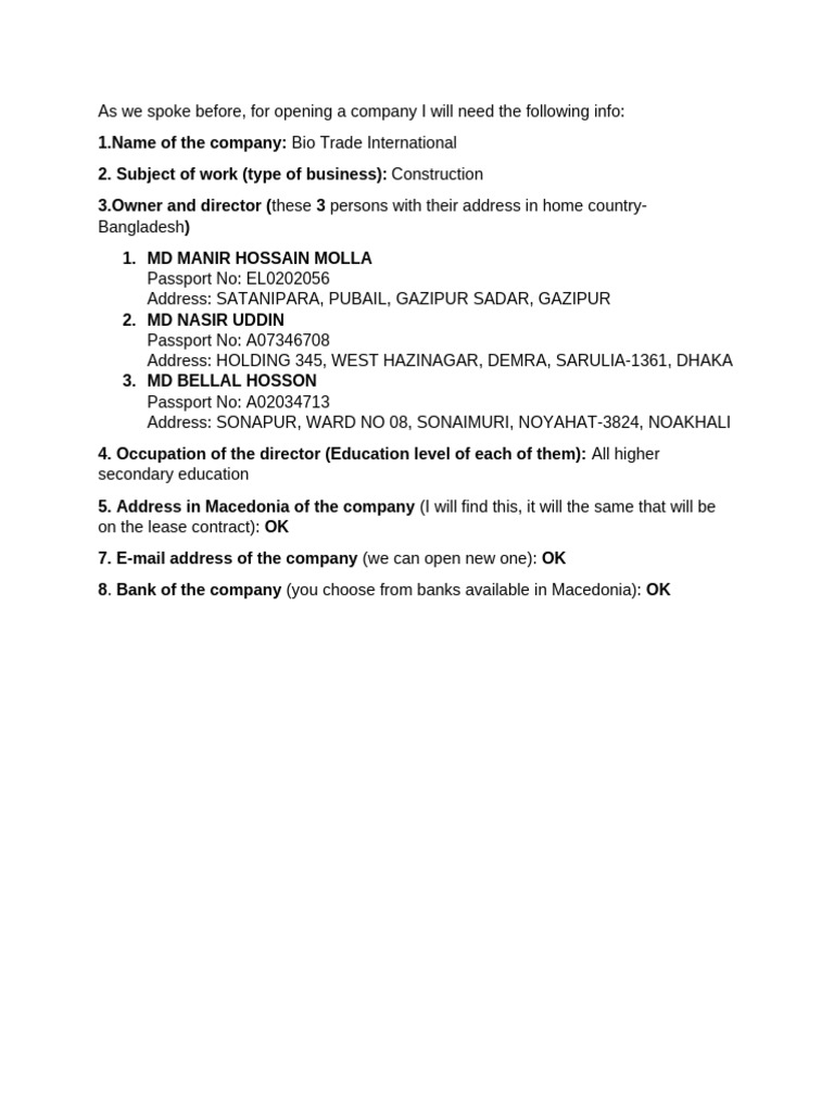 Bio Trade International | PDF