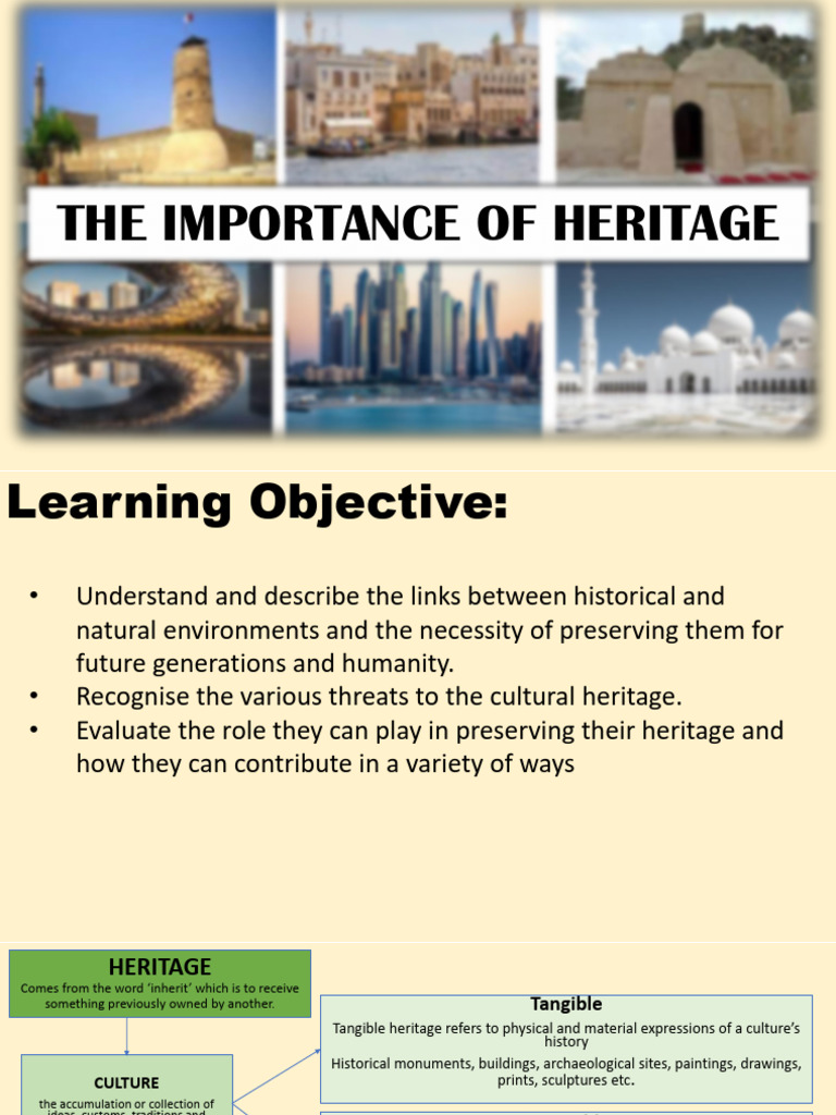 Importance of Preserving Cultural Heritage | PDF | Cultural Heritage ...