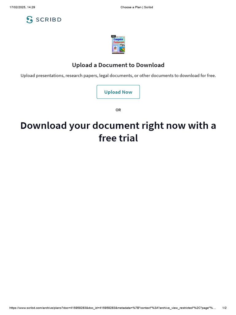 Choose a Plan _ Scribd | PDF