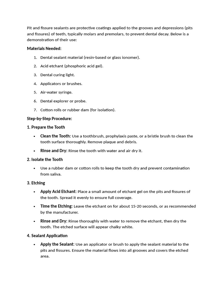 pit-and-fissure-sealants-and-pulptomy-pdf-dentistry-branches-mouth