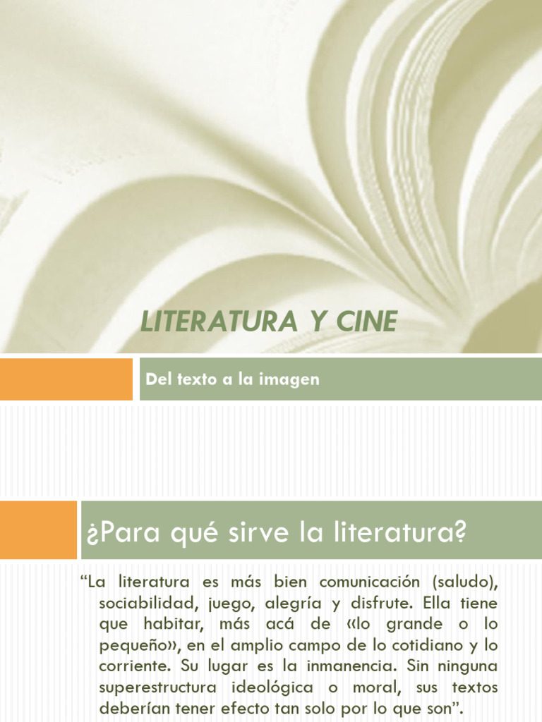 Literatura y Cine: Temas Universales | PDF
