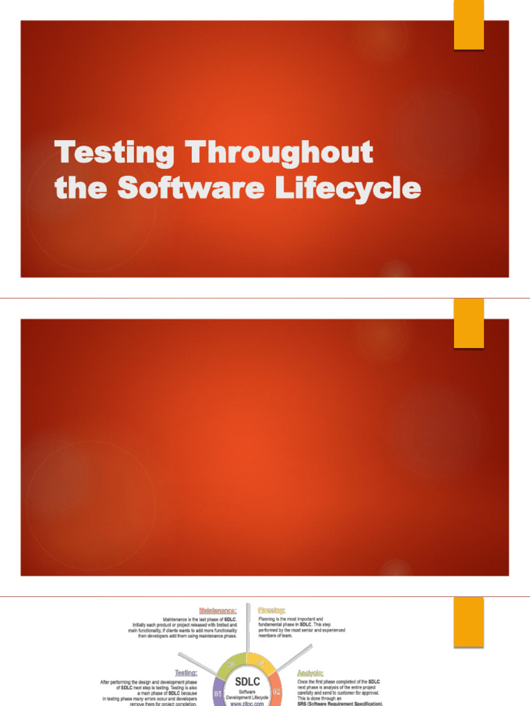CHAPTER+2-+Testing+Througout+the+Lifecycle-test+levels | PDF | Software ...