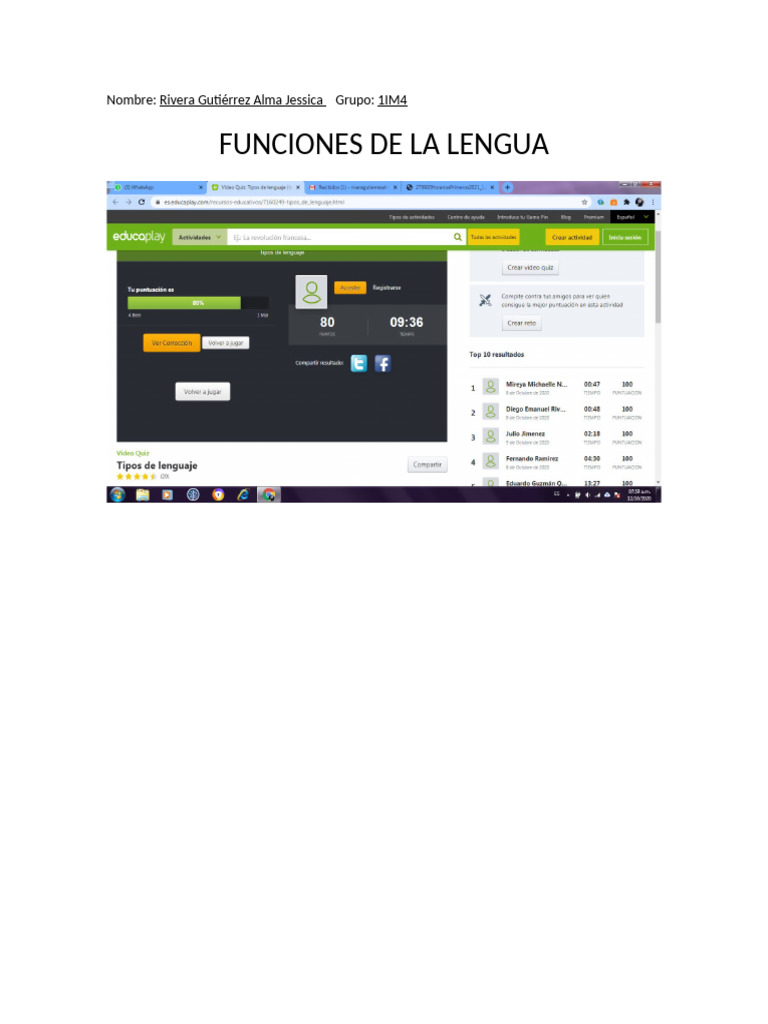 Funciones de Las Lengua 2 | PDF