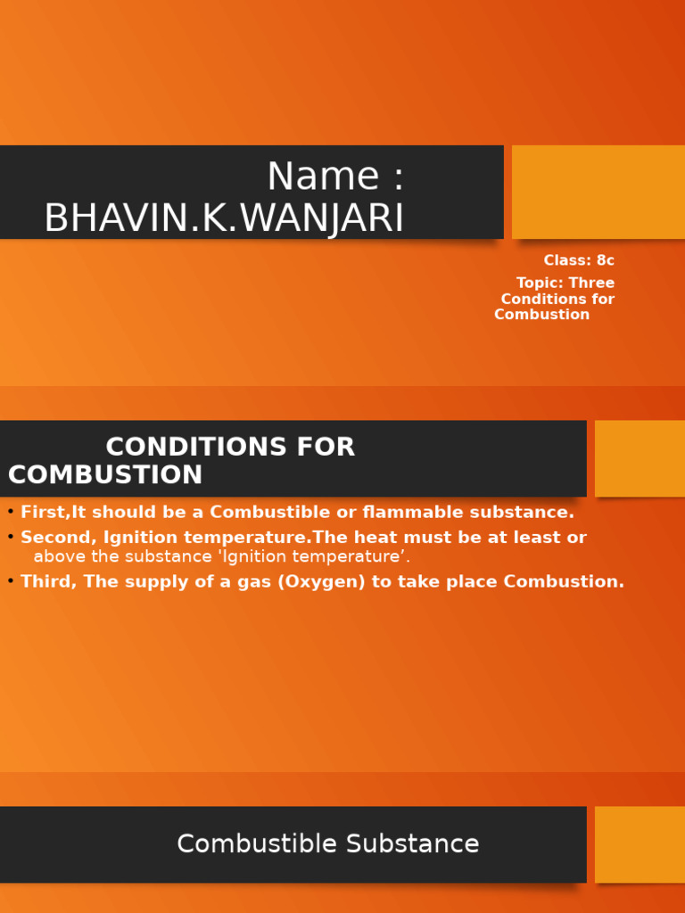 Conditions for Combustion Explained | PDF