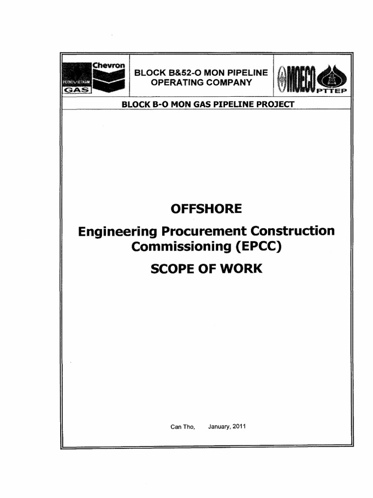 Block B-0 Mon Pipeline EPCC Scope | PDF | Pipe (Fluid Conveyance ...