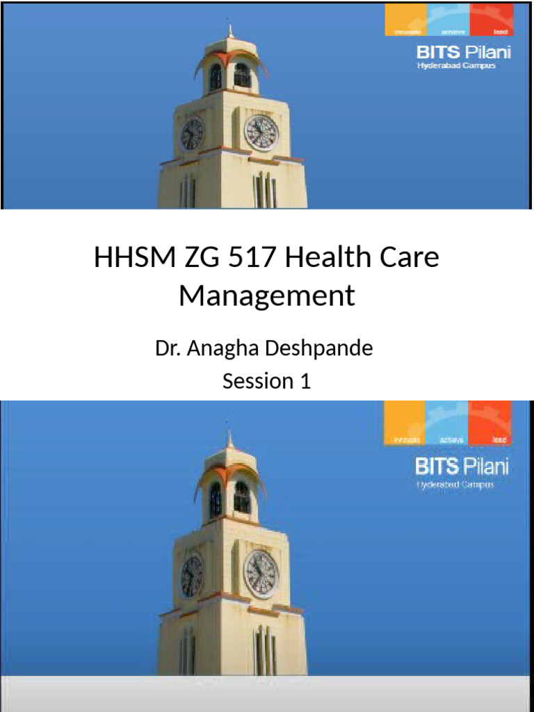 HHSM ZG 517 Health Care Management - 1 | PDF