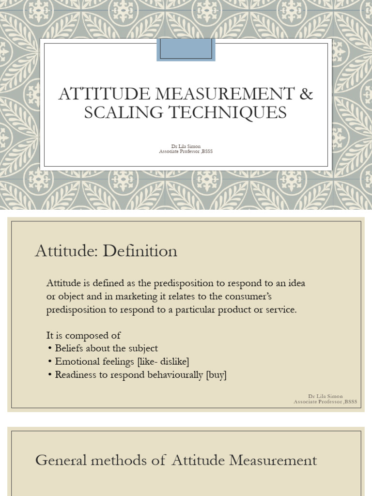 MR Attitude Measurement and Scaling Techniques | PDF | Level Of ...