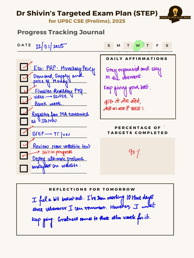 Dr Shivin's UPSC Progress Tracker 2025 | PDF | Economics | Economies