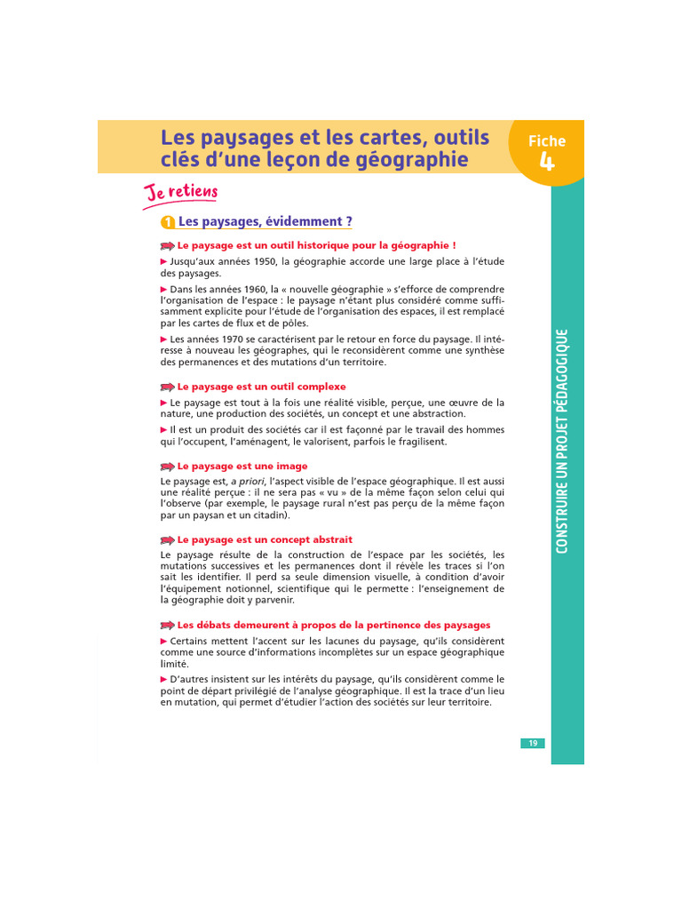 Le paysage en géographie : enjeux et outils | PDF | Paysage | Géographie