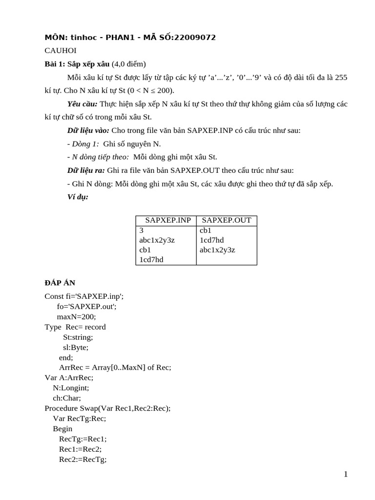Tinhoc 01 22009072 | PDF
