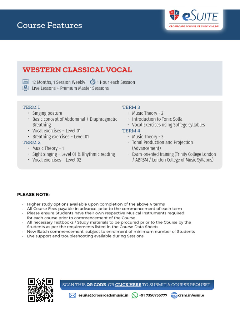Beginner Western Vocal Course Overview | PDF