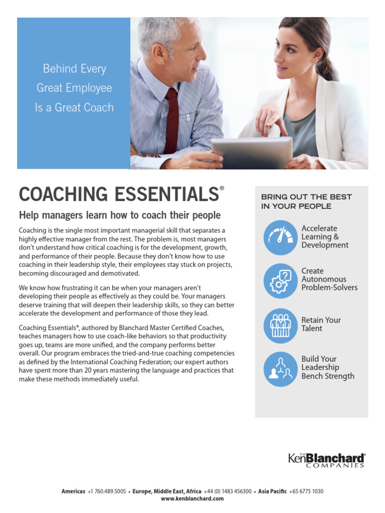 Coaching Essentials OverviewKC | PDF | Leadership | Learning