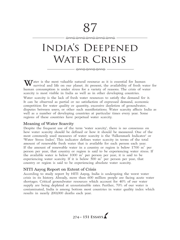 India's Deepening Water Crisis Explained | PDF | Water Scarcity | Water