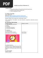 Grade 1 Lesson Plan: Telling Time | PDF | Clock | Time