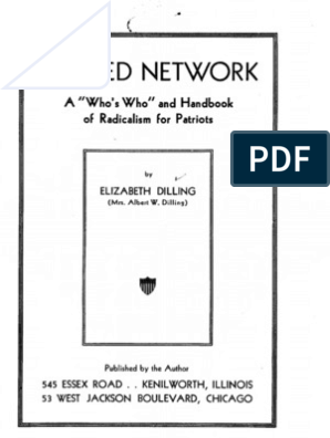 The Red Network Elizabeth Dilling 1934 349pgs COM