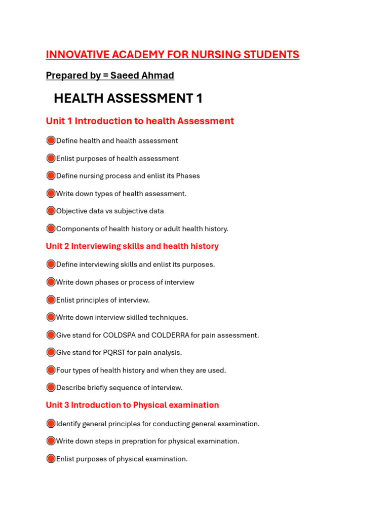 HA Questions Innovative Academy | PDF | Physical Examination | Heart