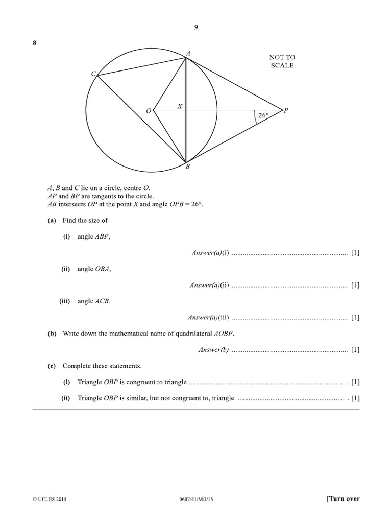 Geometry Past Papers | PDF