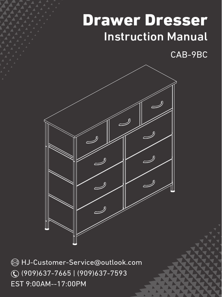 mainstays classic 4 drawer dresser assembly instructions pdf Mainstay 4 Drawer Dresser Instructions