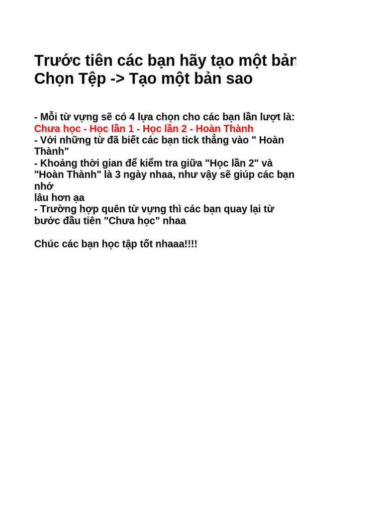 Học Từ Vựng Với 5p Tiếng Trung (GG SHEET) | PDF