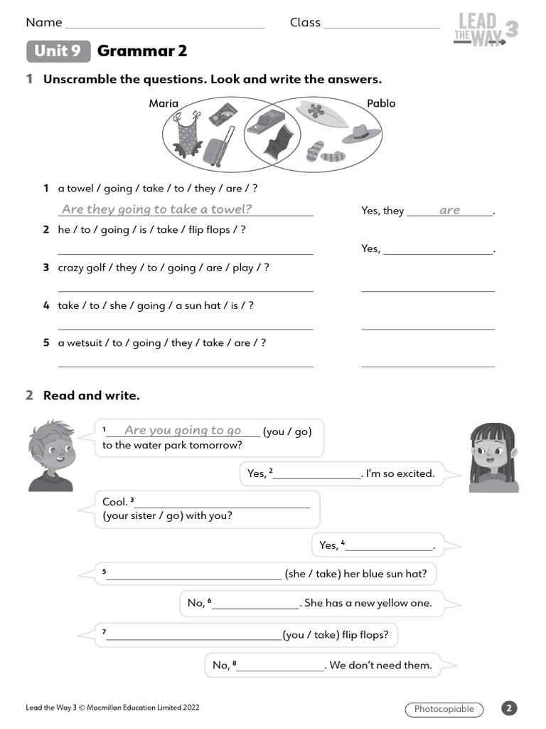 LTW 3 Worksheets Grammar U9 2 | PDF
