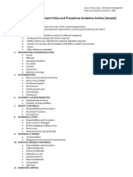 Warehouse Management Policy and Procedures Guideline Outline