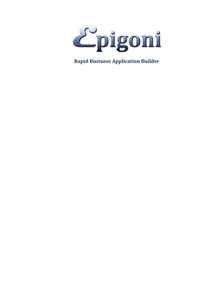 Epigoni Quick Start Guide | PDF