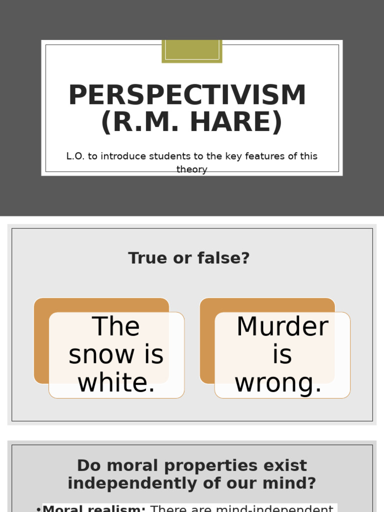 Understanding R.M. Hare's Prescriptivism | PDF | Philosophical Theories ...