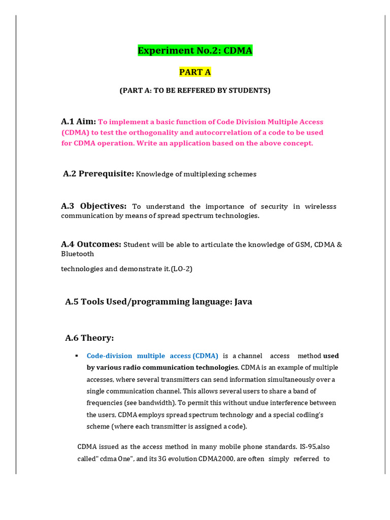 CDMA Implementation and Analysis Guide | PDF | Channel Access Method ...