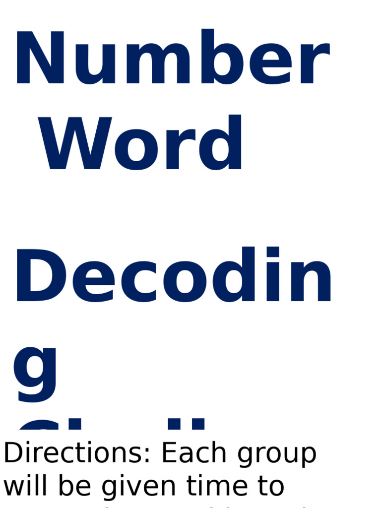 Classroom Word Decoding Game | PDF